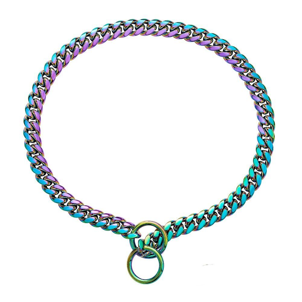 Stainless Steel Puppy Dog Pet Choke Collar Metal P Chain Slip Training Choker
