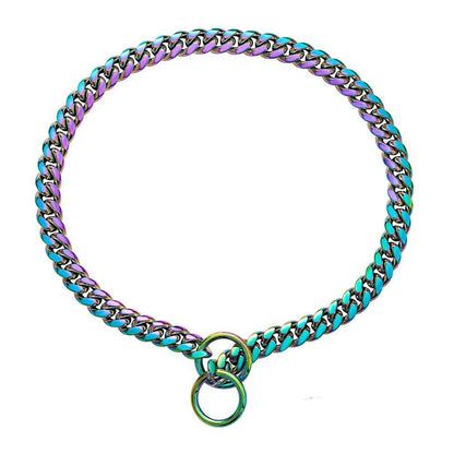 Stainless Steel Puppy Dog Pet Choke Collar Metal P Chain Slip Training Choker