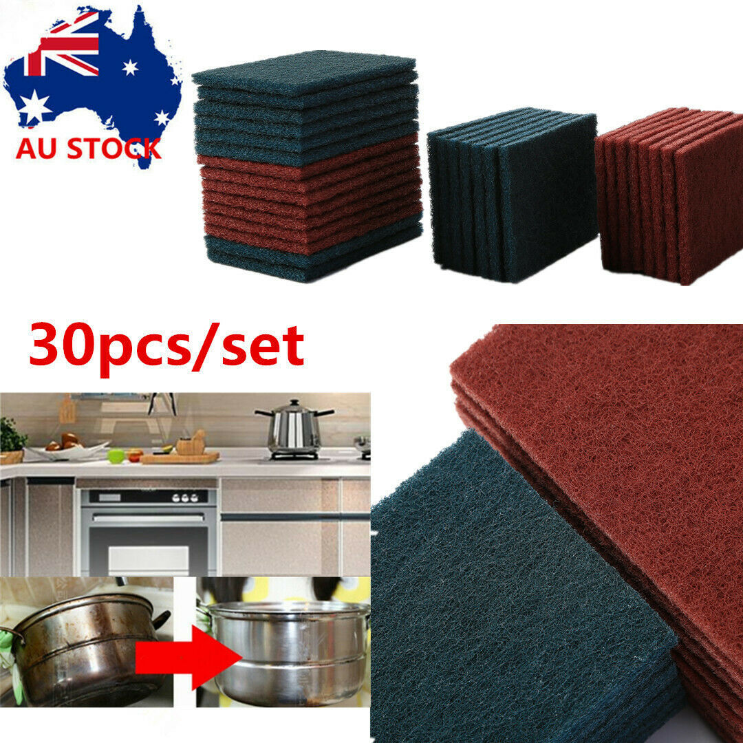 30pcs Scotch Brite Pads Griddle Cleaning, Quick Clean Heavy Duty Scour Pad