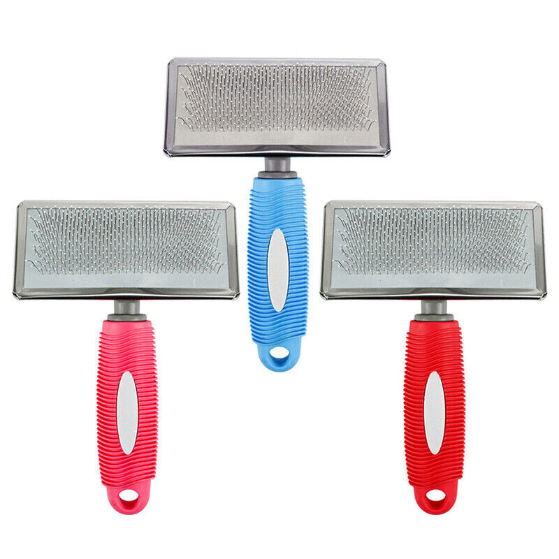 Pet Grooming Brush For Dog Cat Hair Shedding Trimmer Comb Self Clean Slicker