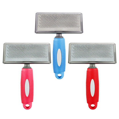 Pet Grooming Brush For Dog Cat Hair Shedding Trimmer Comb Self Clean Slicker