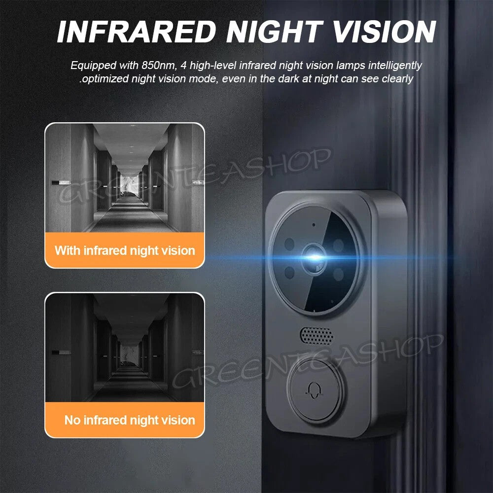 Wireless Video Door Bell WiFi Phone Intercom System with Monitor Doorbell Camera