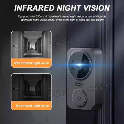 Wireless Video Door Bell WiFi Phone Intercom System with Monitor Doorbell Camera