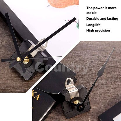 12pcs Wall Clock Quartz Movement Motor Mechanism Long Spindle Hands Repair Kit