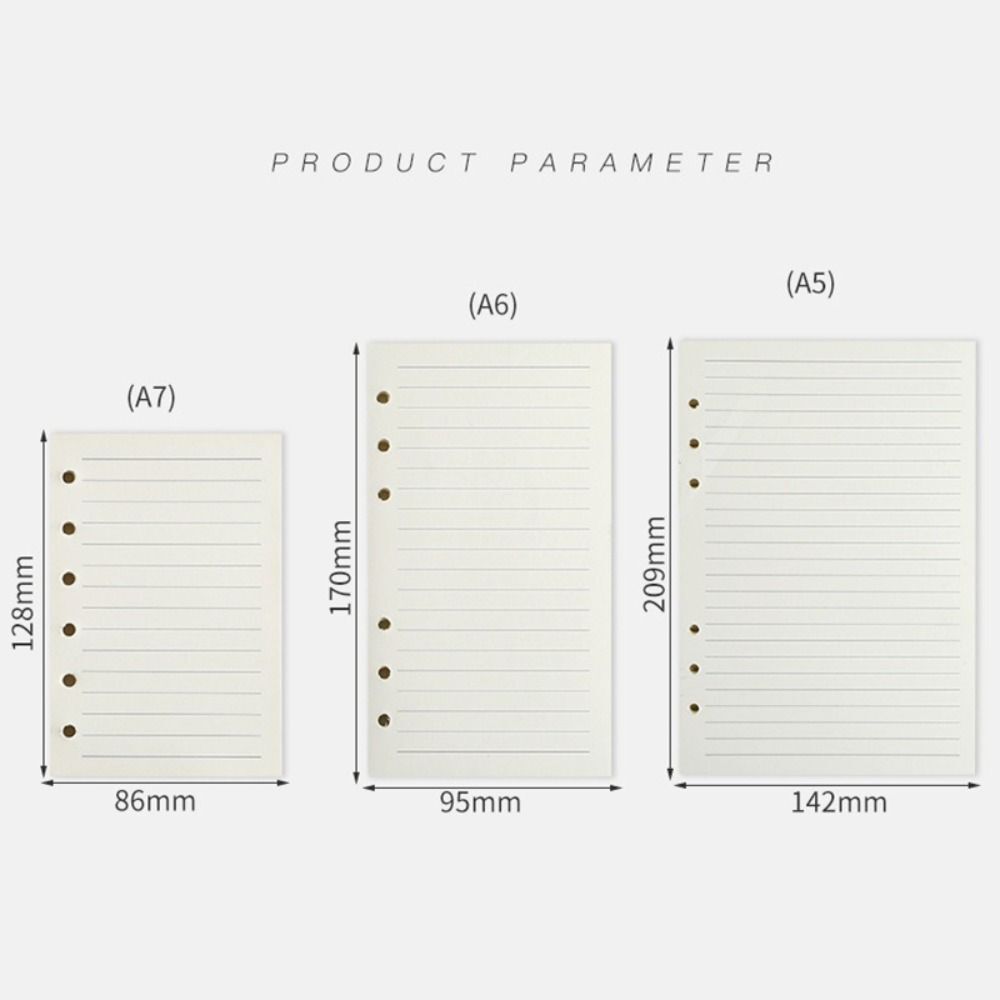 80Sheets A5/A6/A7 Notebook Refill Paper 6-hole Binder Inner Page  Students