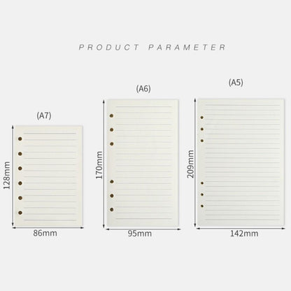 80Sheets A5/A6/A7 Notebook Refill Paper 6-hole Binder Inner Page  Students