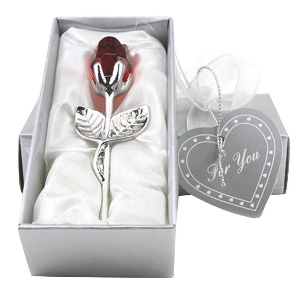 Artificial Flower Rose Gifts Crystal Rose with Gift Box for Her Valentine's Day