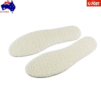 1 Pair Unisex Comfortable Soft Wool Warm Fur Insoles Pads Feet Inserts