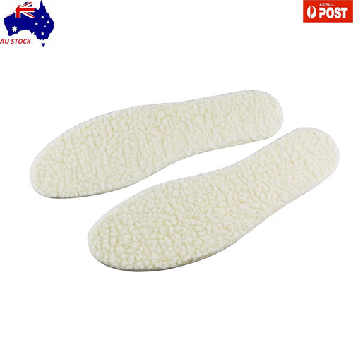 1 Pair Unisex Comfortable Soft Wool Warm Fur Insoles Pads Feet Inserts