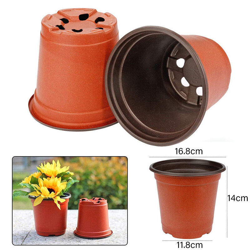 100PCS Plastic Plant Flower Garden Pots Nursery Seedlings Pot Growing Container