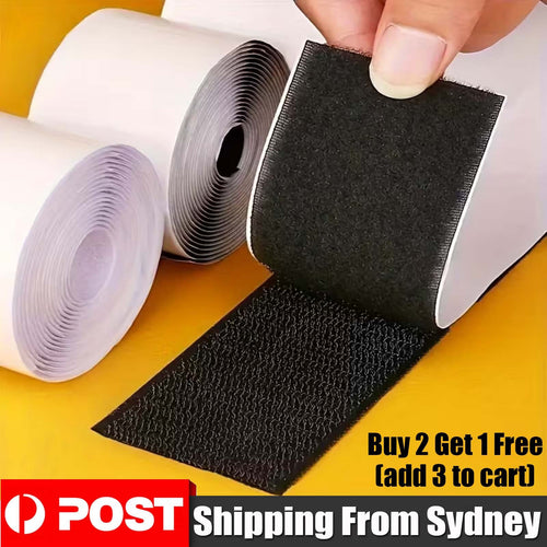 Black Heavy Duty Hook And Loop Tape Adhesive,Prevent Use Anti Non Slip AU