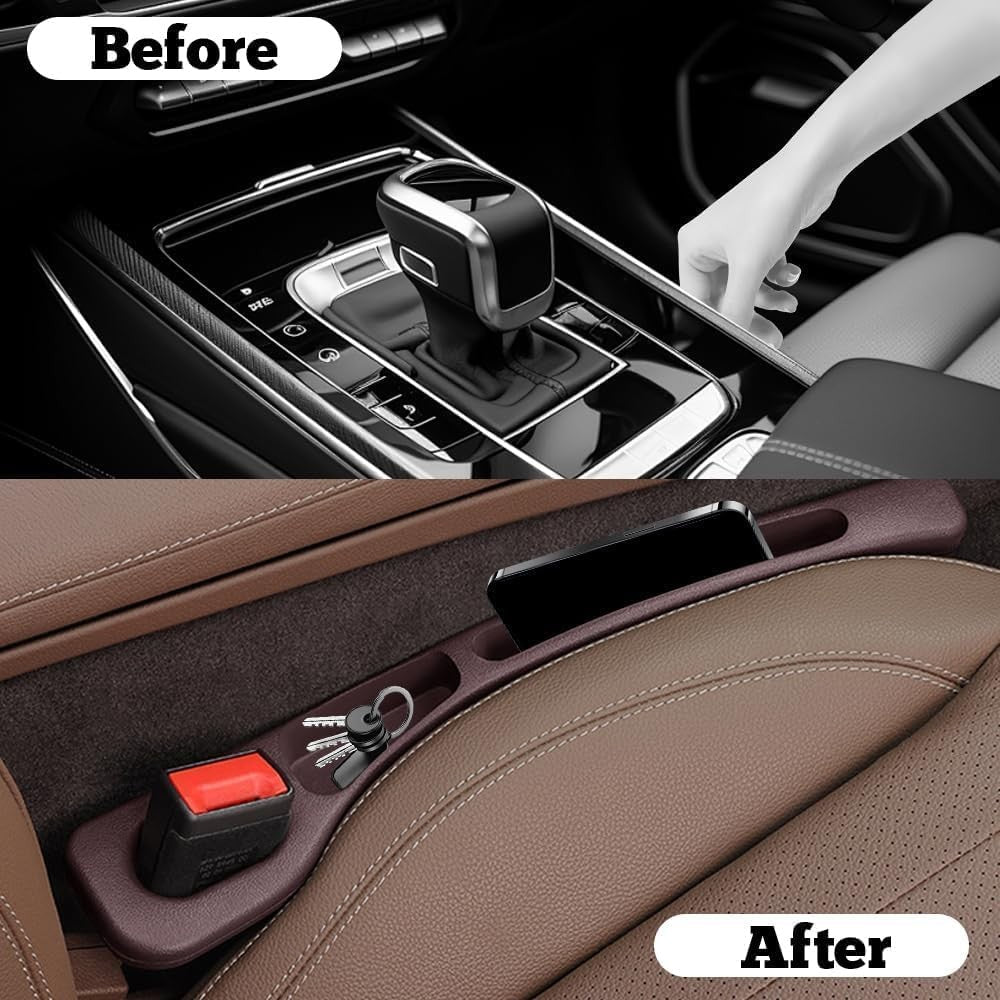2X Black Car Seat Gap Strip Crevice Organizer Storage Filler Compatible with Toyota RAV4