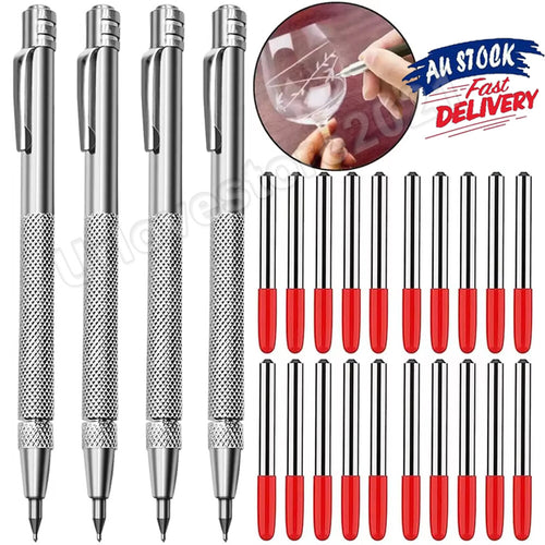 2PCS Metal Tungsten Carbide Scribing Pen Tip Steel Scriber Scribe Mark Marker AU