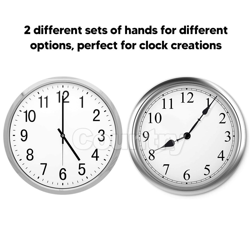 12pcs Wall Clock Quartz Movement Motor Mechanism Long Spindle Hands Repair Kit