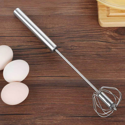 Easy Whisk Semi Automatic Stainless Whisks Hand Push Egg Beater Milk Whip Mixer