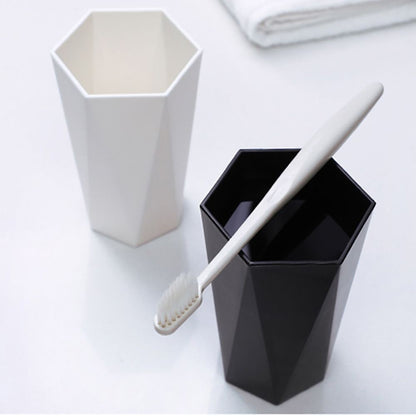 Bathroom Tumblers Toothbrush Cup PP Non-slip Nordic Diamonds Shaped Washing Cup