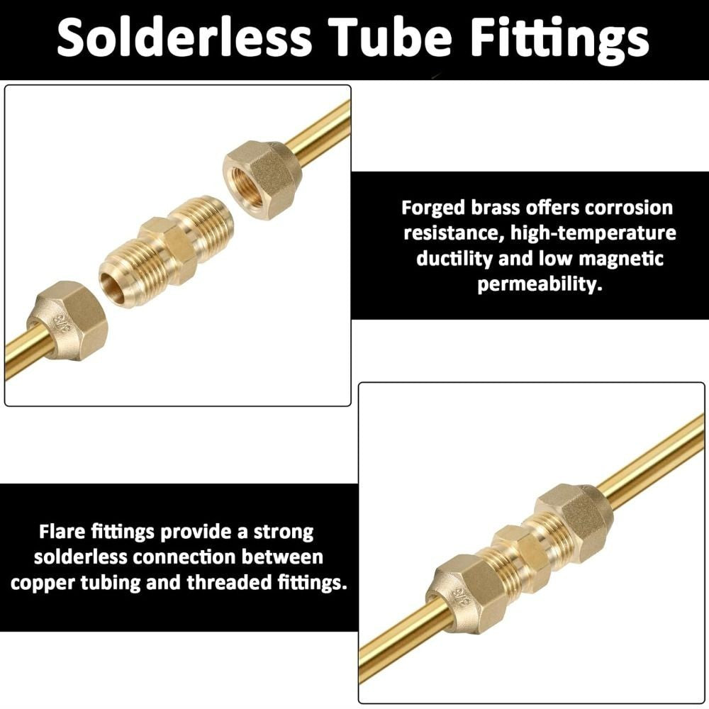 With Flare Nuts Pipe Extension Joint  HVAC Air Conditioning Refrigeration