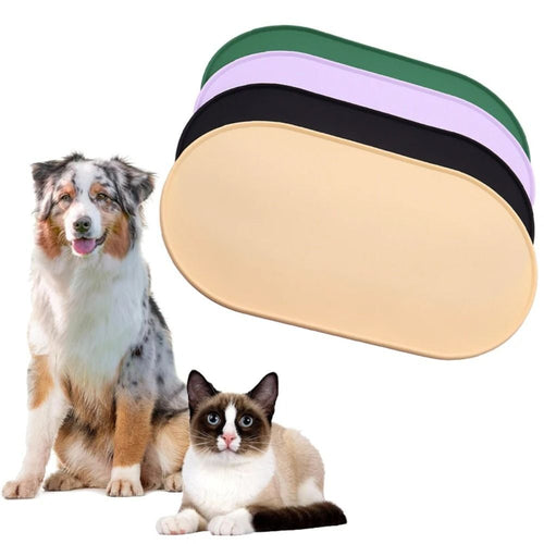 Silicone Pet Feeding Food Mat Waterproof Non-slip Dog Cat Bowl Placemat Mat Tray