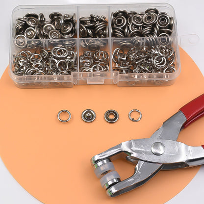 100Pcs Metal Sewing Buttons Press Stud Snap Fastener Kit Pliers Snap On Tool DIY