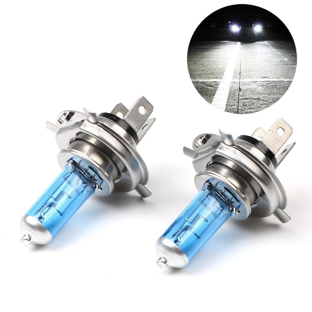 2X H4 100W / 90W 5000k 12V Xenon White Hi Low Beam Truck Headlight Globes Bulbs