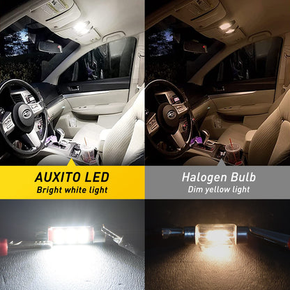 2PCS AUXITO 31MM 30MM FESTOON LED 12SMD INTERIOR LIGHT BULB GLOBE 12V CAR 4WD