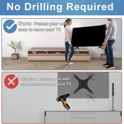 No Drilling TV stand legs Non-slip Base Stand TV Stand for TCL/Roku