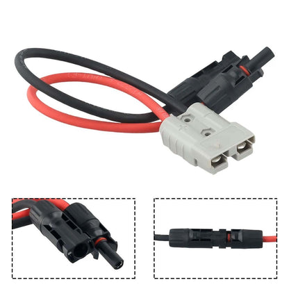 50A Anderson Plug to MC4 Solar Panel Y Connector 10AWG 30cm Heavy Duty