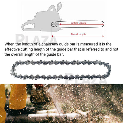 3PCS Chainsaw Chain Blade Saw Chains Semi Chisel  12" 14" 16" 18" 20 Inch