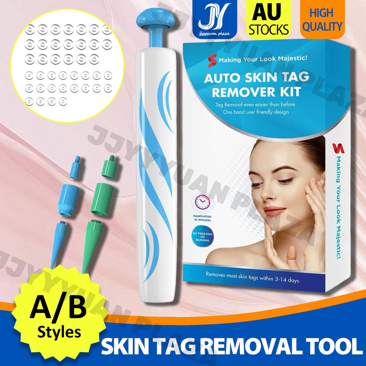 AU Natural Painless Skin Tag Mole Wart Removal Kit Auto SKIN TAG Bands Remover