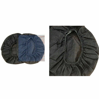 200PCS Disposable Headphone Covers Non-Woven Headset Stretch Sanitary Caps Black