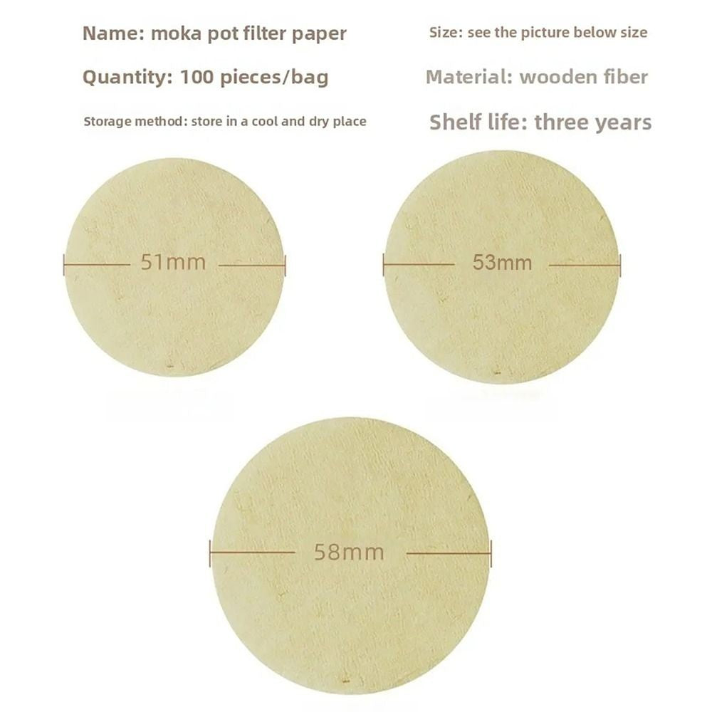 100Pcs Round Coffee Filter Paper Espresso Portafilter Accessories  Barista Tools