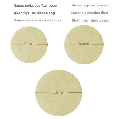 100Pcs Round Coffee Filter Paper Espresso Portafilter Accessories  Barista Tools