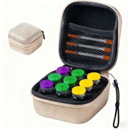 9 Slots Insulin Peptide Fridge Carrying Case Vial Holder Storage Protector Bag