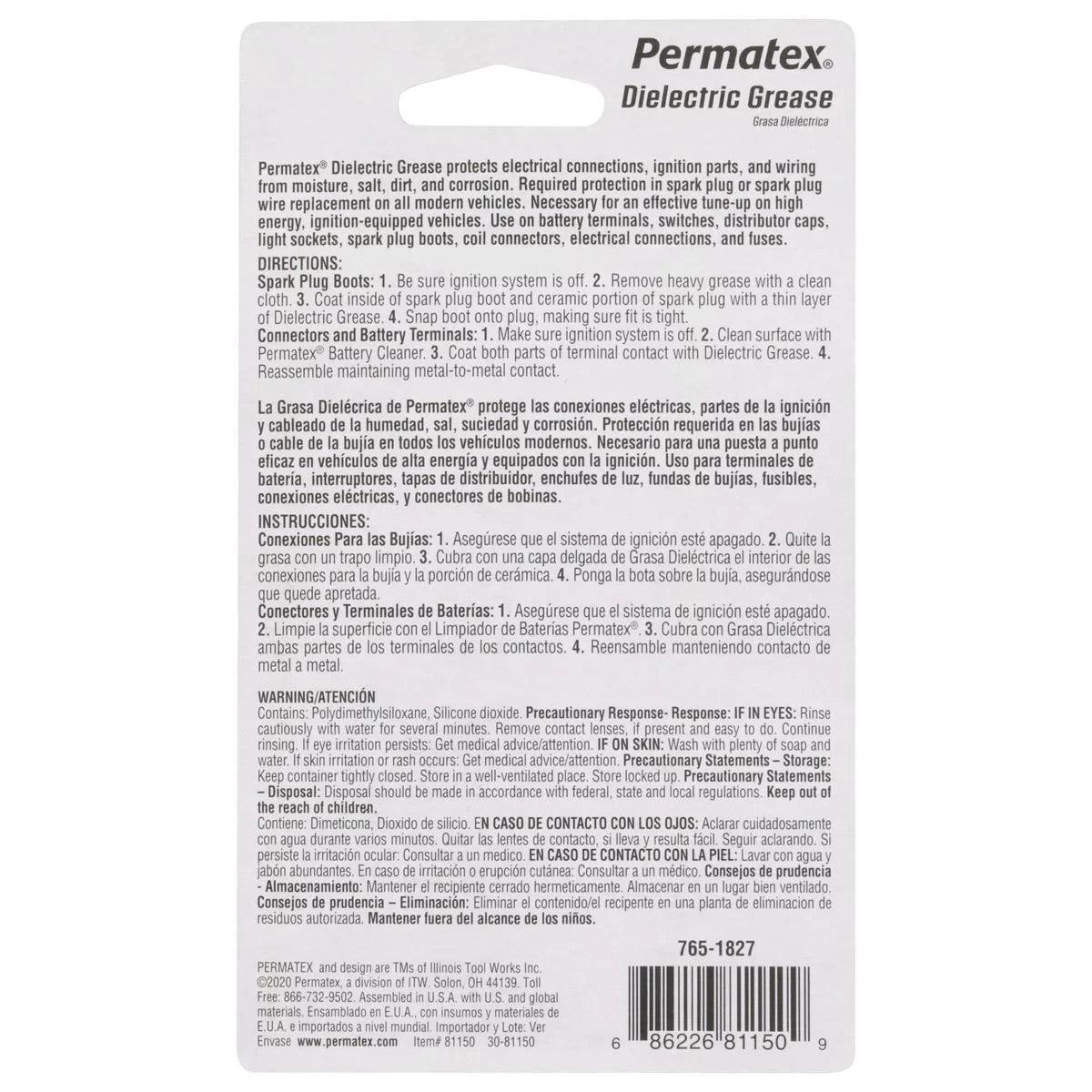 Permatex Dielectric Tune Up Grease 9gr For Electrical Connections Spark Plugs