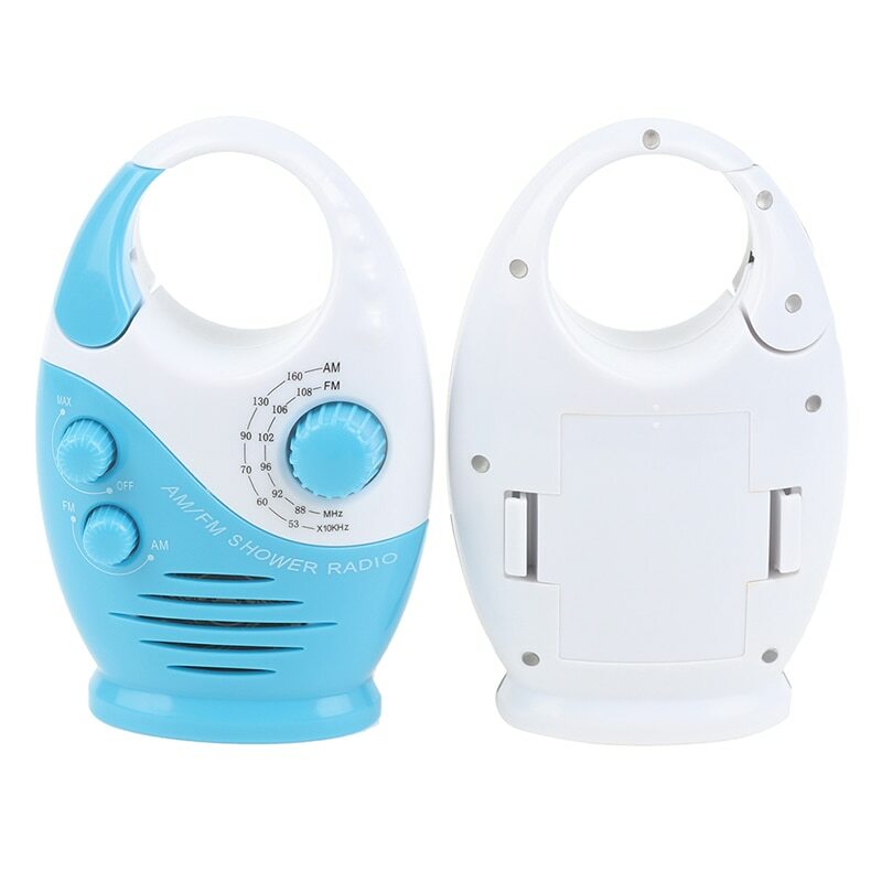Waterproof Portable FM AM Radio Shower Music Hanging Radio Suit Bathroom Bath