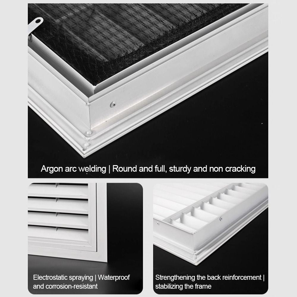 Square Air Vent Grille Aluminum Alloy Gable Wall Shed Vent  Attics