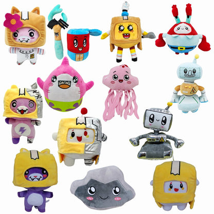 Lankybox Foxy Boxy Ghosty Rocky Baby Shark Lankybot Soft Stuffed Plush Doll Toy