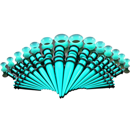 36/50pcs Ear Stretching Kit Plug Set Stretch Ear Taper Stretcher Expander Tapers