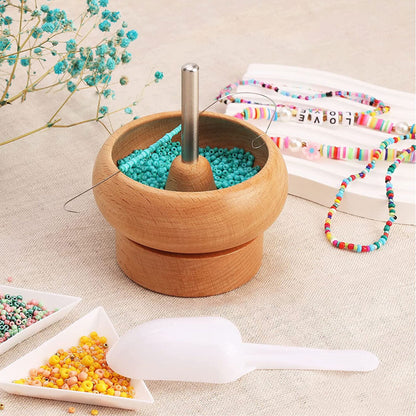 Wooden Bead Spinner Bead Making Spinner Spin Beading Bowl Jewelry Making DIY GV