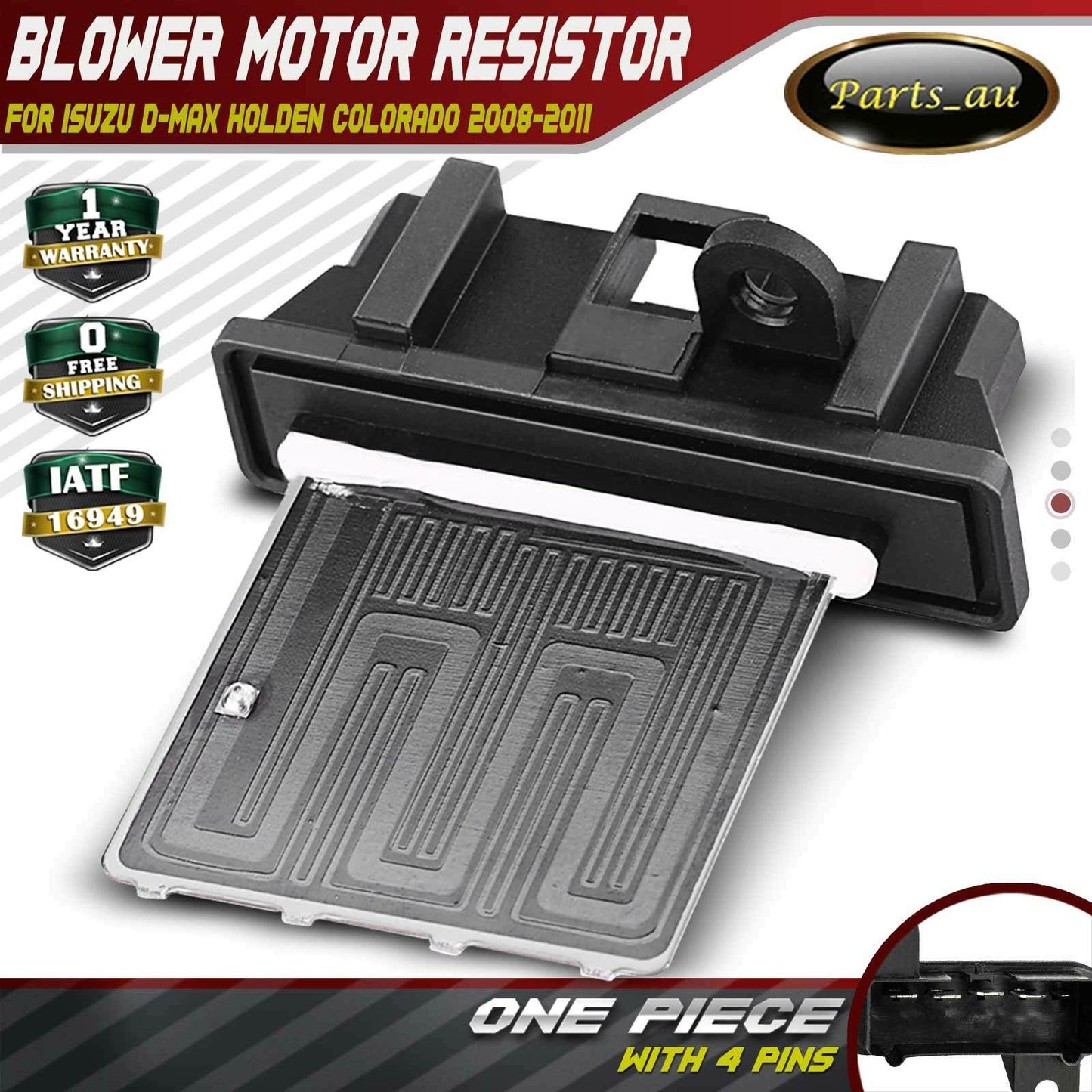 Blower Motor Heater Fan Resistor Compatible with Isuzu D-Max TF Holden Colorado RC Rodeo RA