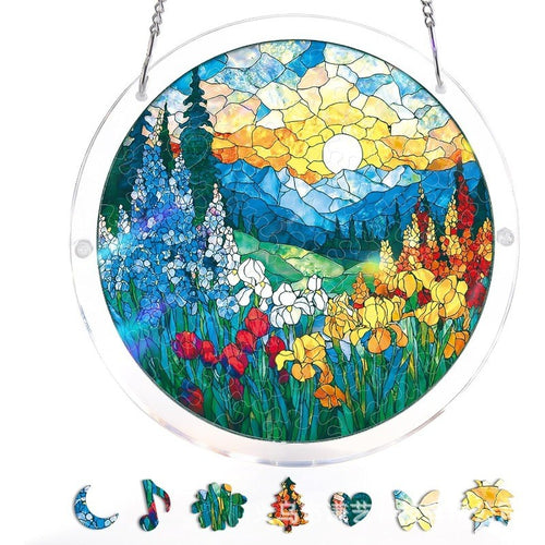 3D Birds Acrylic Suncatcher Jigsaw Puzzle Window Hanging Decor Stained GlassLook