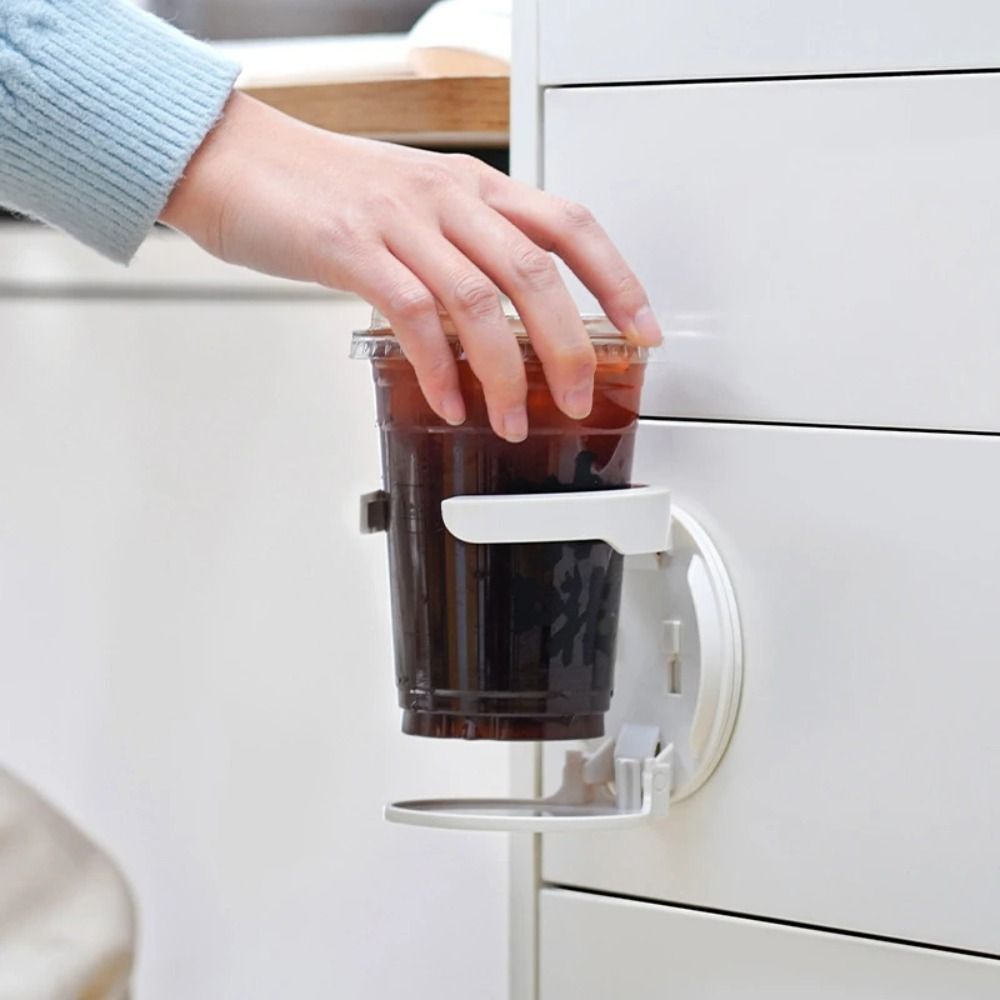 Foldable Round Cup Holder Self-Adhesive Wall Bottle Rack New Drink Holder