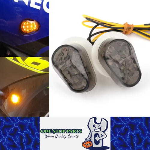 LED Flush Mount Indicators Turn Signals Compatible with Yamaha YZF R1 R6 FZ1 FZ6 MT03 XJ6