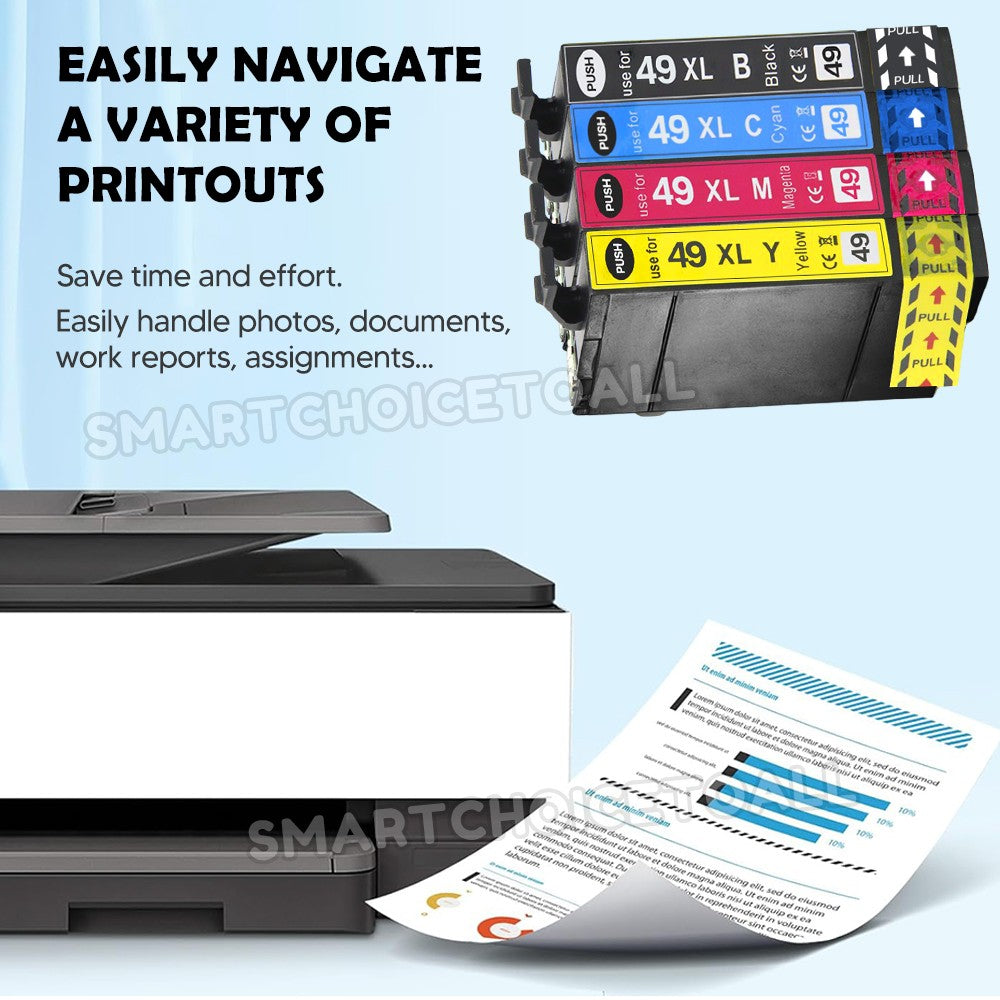 49XL 49 XL BLACK Generic Ink Cartridge For Epson Home XP-2205 XP-4205 XP2205