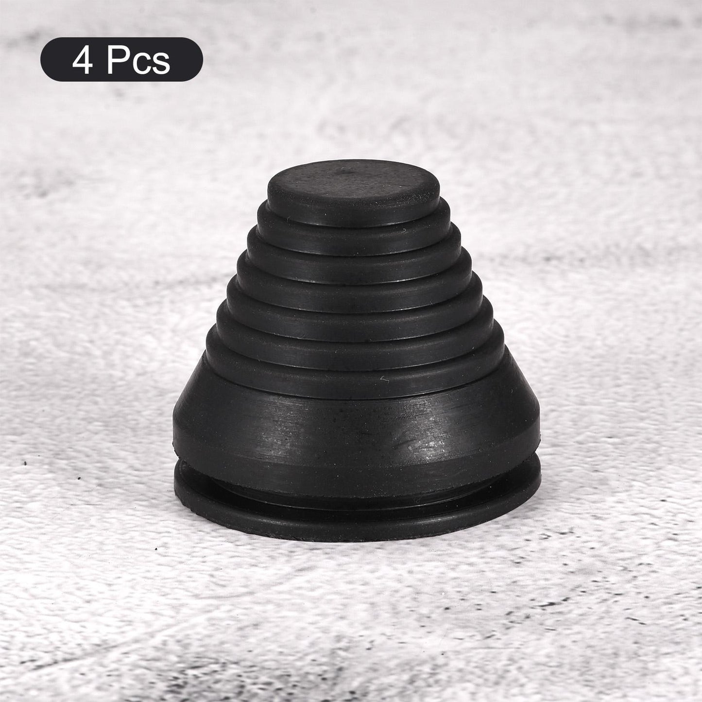 4pcs Rubber Grommet Mount Dia 40mm Conical for Wire Protect of Thick Plate
