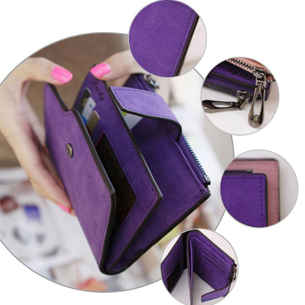 Wallet Short Small Coin Purse Ladies Folding PU Leather for Women Card Holder AU