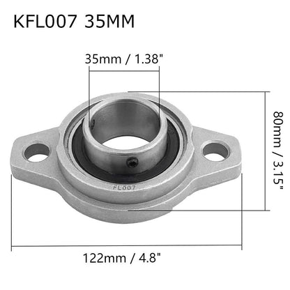 15mm ZINC Alloy KFL08 KFL10 KFL12 KFL15 Thrust Bearing Pillow Block Bearing