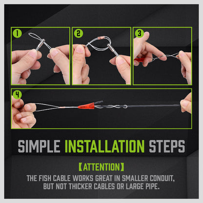 10.5m ⏀ 4mm Fibreglass Cable Push Pull Rod Electricians Wire Puller Contractor