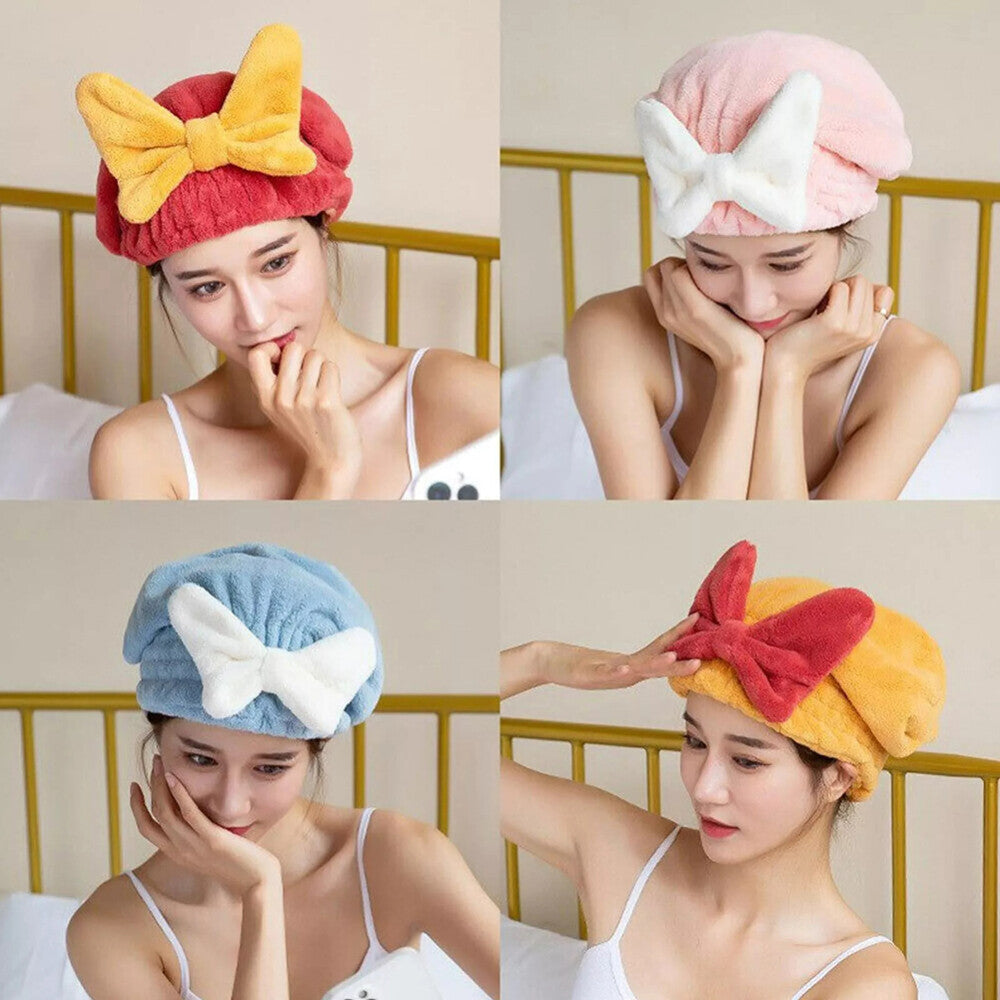 Super Absorbent Hair Towel Wrap For Wet Hair, Microfiber Cap Hair Drying Turban
