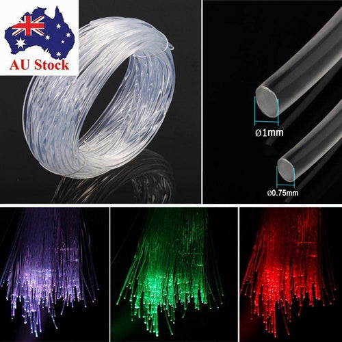 DIY Plastic  Clear  Fiber Optic Cable  Led Light  End Glow  PMMA